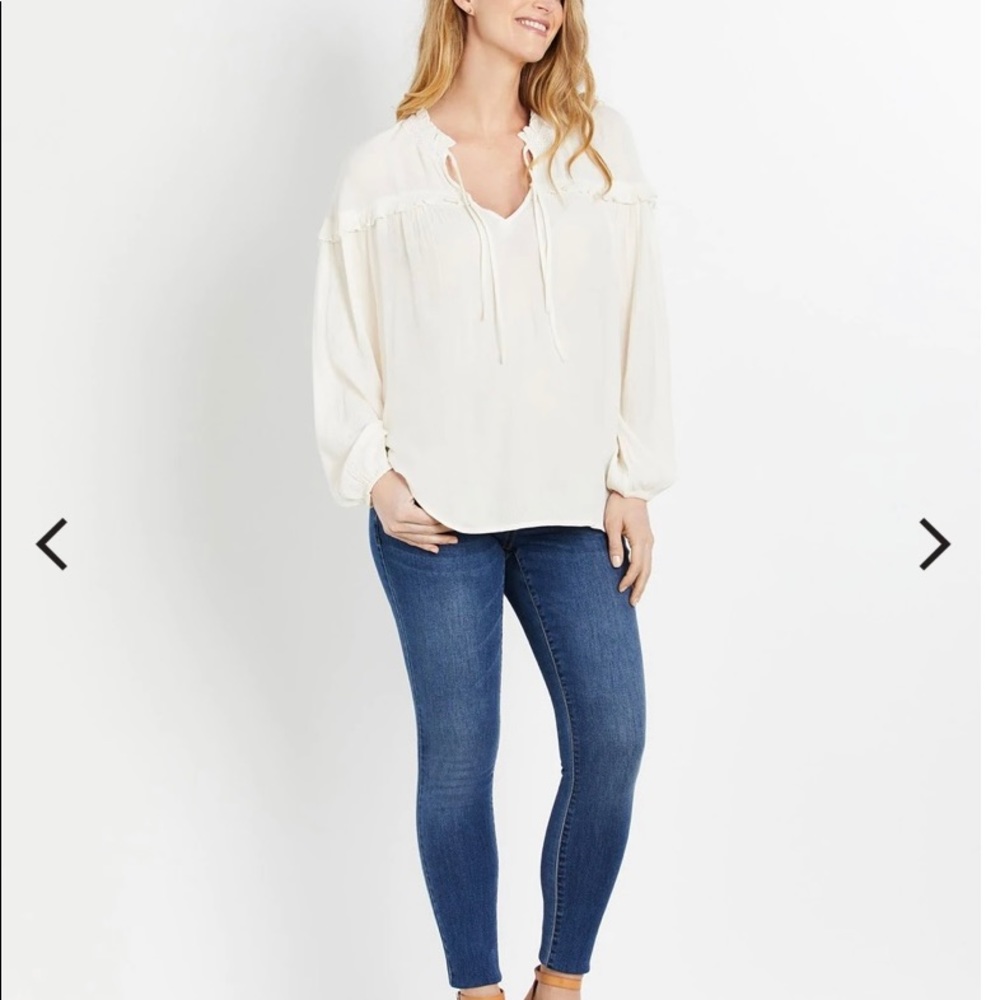 NWT JESSICA SIMPSON RELAXED FIT MATERNITY BLOUSE